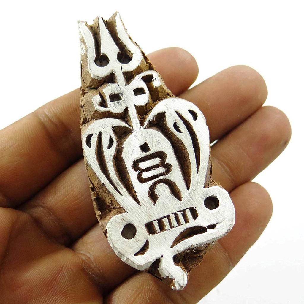 Shilling Pattern Printing Block Fine Art Textile Wooden Stamp On Apparel