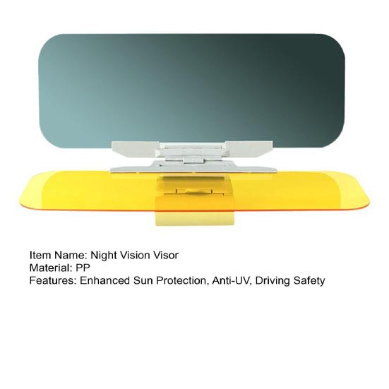 Night Vision Car Visor 2 In 1 Anti-Glare Sun Visor for Day Night Driving Anti-Dazzle Anti UV Shield Windshield Visor for Eye Protection