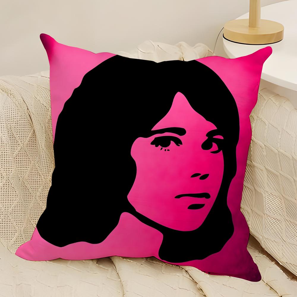 Hot TTV Girl Who Really Cares Pillow Case Natural Linen DoubleSided Printing Sofa Home Decor Cushion Cover
