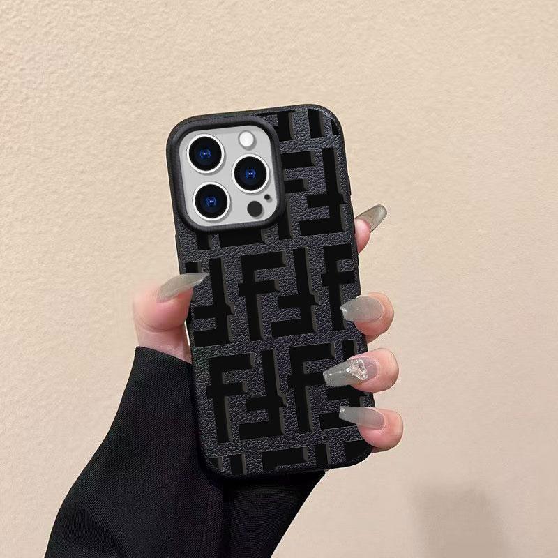 Letter F Lichee Pattern Phone Case For iPhone 17 Pro Max Air 16 16e 15 14 13 12 11 Pro Max Plus X XS MAX XR Back Cover