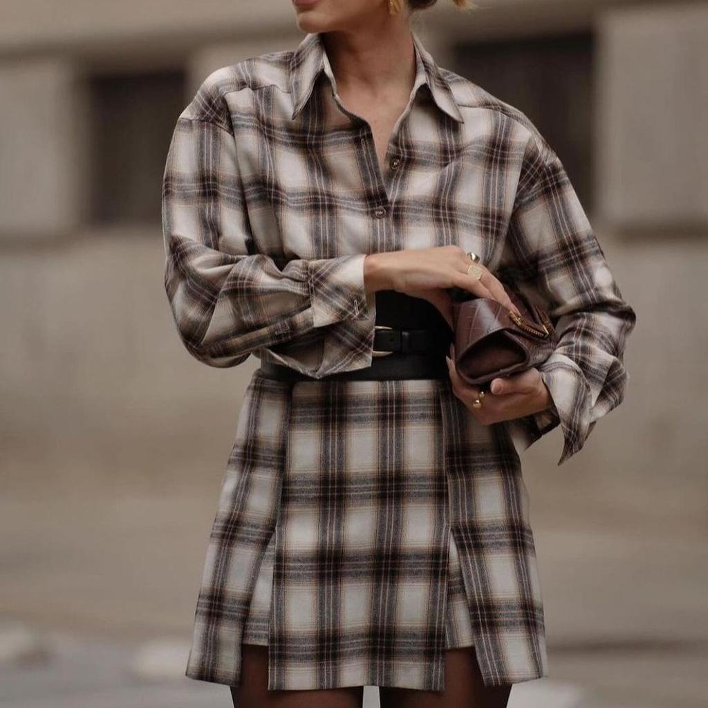 Autumn 2024 European & American Houndstooth Elegant Skirt Set