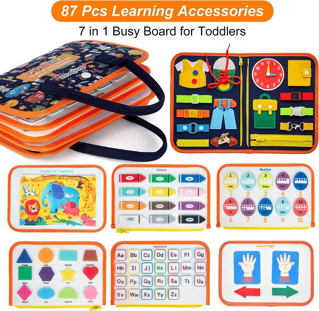 Children's Felt Learning Busy Board: Early Education Toy for DIY Life Skills