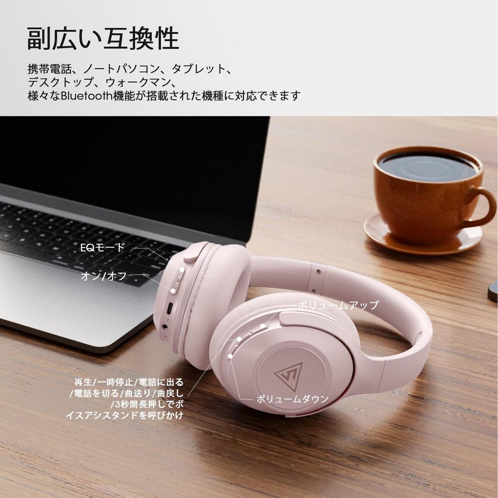 DOQAUS Bluetooth Up To 70 Hours of Continuous 3 EQ For Both Wired and Wireless Compatible with Closed Compatible with and Slim Version LIFE5