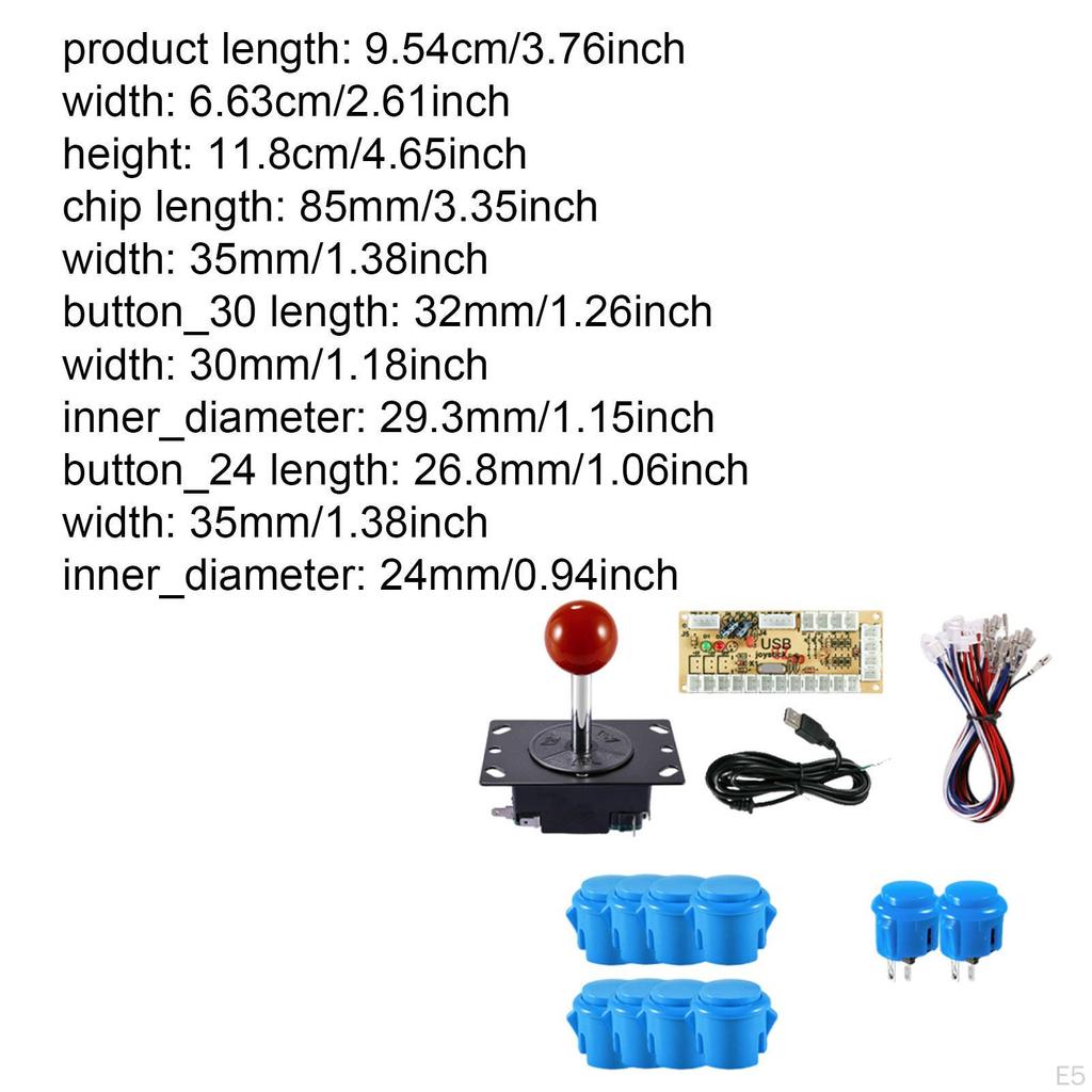 1 Arcade Games, DIY Parts, Joystick Assembly, Projects, Professional Components with Buttons,