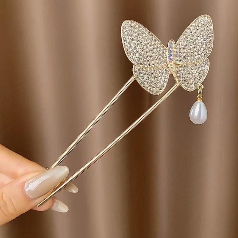 Pearl u-shape hair clips accessories Hairpin Female Plug comb Hairpin Hair Plate Fixed artifacts Hairpin Headdress