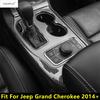 Panou Central de Control al Schimbătorului de Viteze pentru Mașină Cadru Suport Pahare Apă Autocolant Capac Ornament Accesorii Interior Pentru Jeep Grand Cherokee 2014 -
