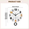Wall Hanging Clock Decorative Silent Stylish Acrylic Round Ornament Home Decoration for