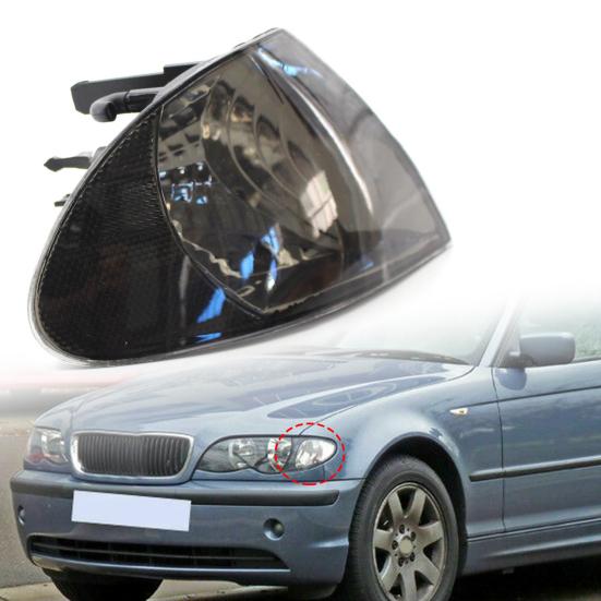 Corner Light Housing Anti-corrosion Replacement ABS Left/Right Turn Signal Lamp Bezel Shell 63136902765 63136902766 for BMW 3 Series E46 Sedan 98-01