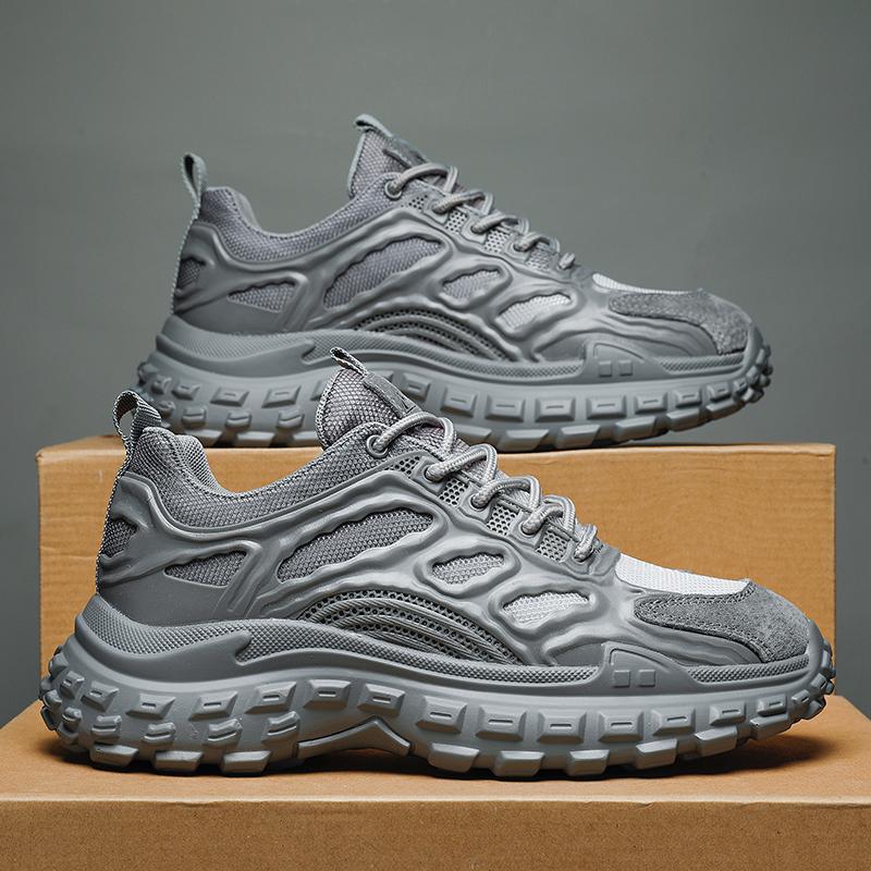

Модные кроссовки на массивной подошве, удобные дышащие повседневные туфли для мужчин, кроссовки для ходьбы Zapatillas Hombre 44 серый