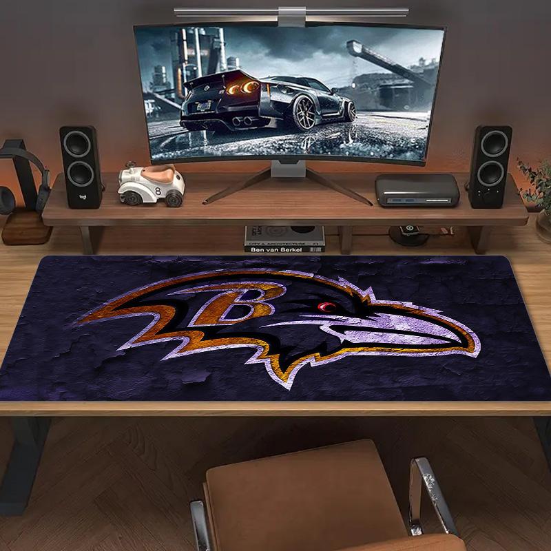 Baltimore Ravens Print Cushion Non-slip Laptop Tablet Big Mousepad XXL Mat Mini PC Playmat With Lock edge