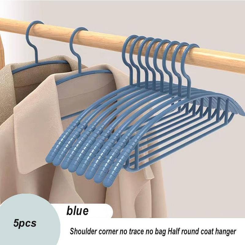 20 New Traceless Anti-slip Semicircular Hangers Wet And Dry Plastic Hanging Accessories Space Saving Anti-deformation Hangers