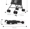 Lightweight Foldable Pet Stroller for Small Cats & Dogs - Outdoor Use