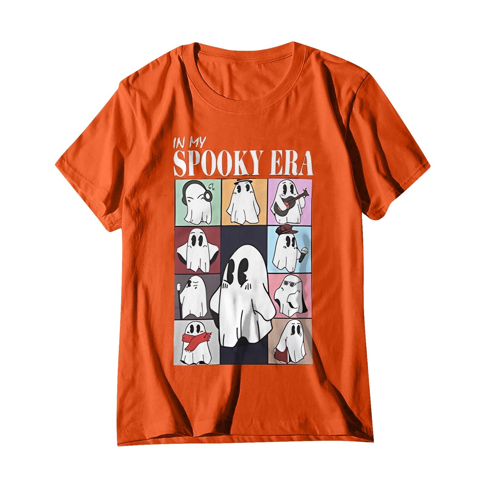 

Женский свободный свитер с круглым вырезом и короткими рукавами с принтом призрака на Хэллоуин XXXL