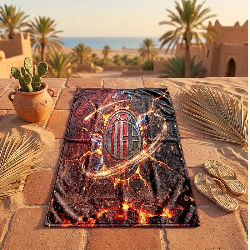 AC Milan Print Microfiber Beach Towel Quick Dry Absorbent Large Towel For Beach Swimming Travel