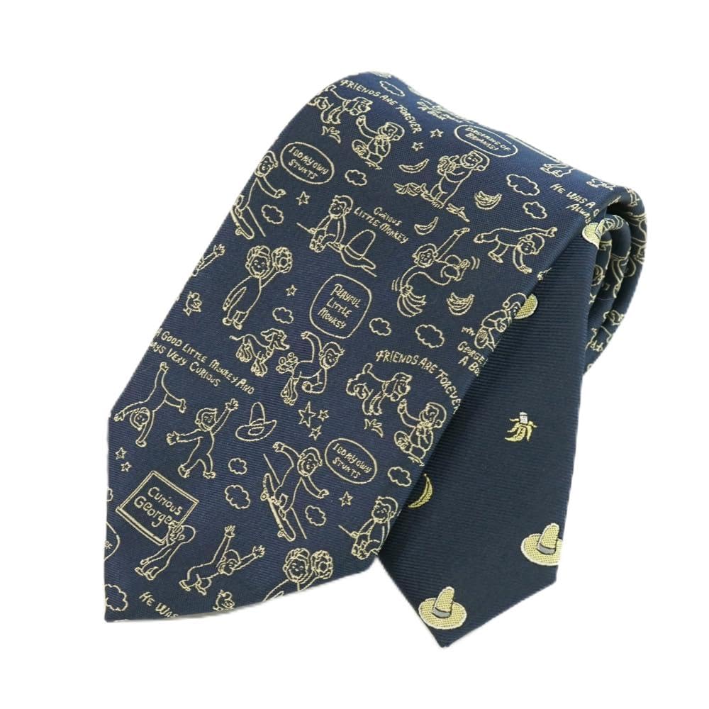 Curious George Tie UND49161 Dark Navy Party Tie Character Gift