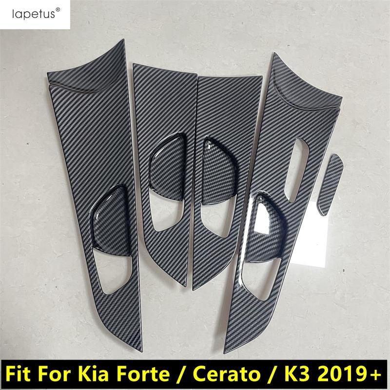 

Car Inner Door Armrest Handle Bowl Frame Cover Trim For Kia Forte / Cerato / K3 - Carbon Fiber Accessories Interior