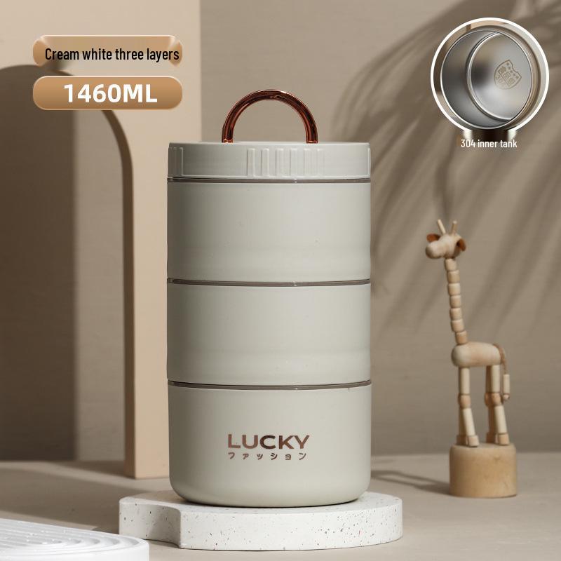 304 Stainless Steel Bento Box - Multi-Layer Partitioned Lunch Container for Students and Office Workers