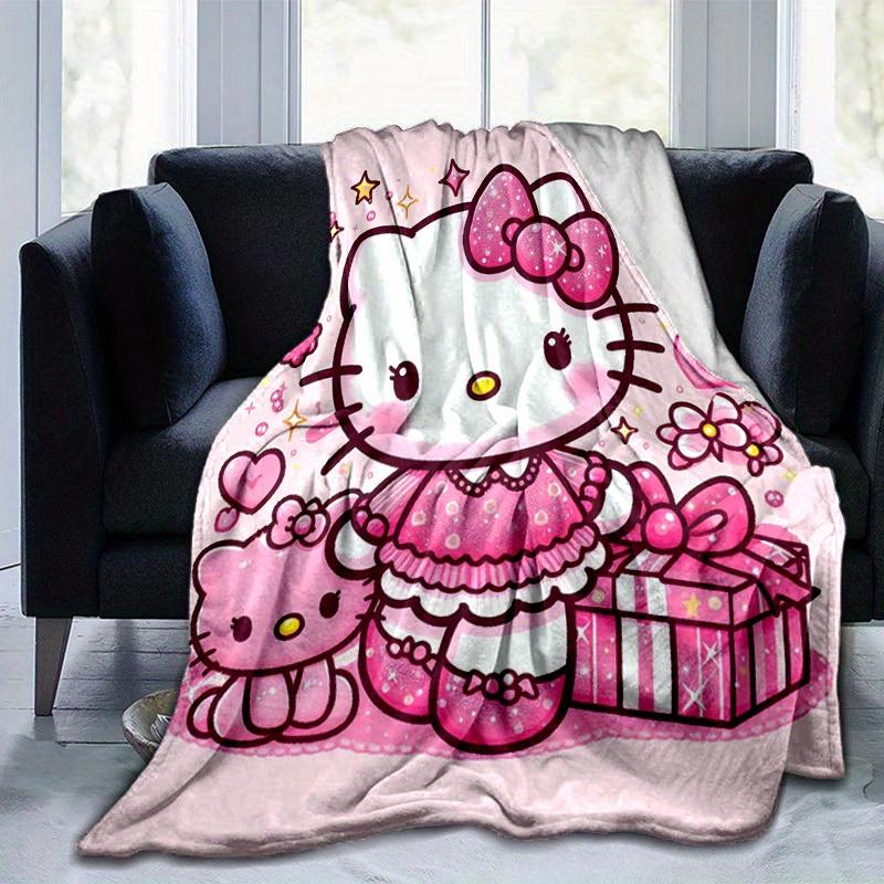

1pc. Hello Kitty Pink Gift Blanket - Cute Home Office Outdoor Throw Blanket, Perfect Birthday Pres 100x150cm