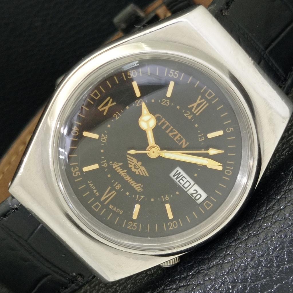 AUTOMATIC VINTAGE CITIZEN 8200 JAPAN MENS BLACK COLOR DIAL WATCH A500296-2 R151b-a500296