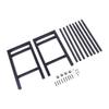 Suporte de Peso de 2 Níveis Pesado Capacidade de 300 Lbs Barra Horizontal Ajustável Suporte para Halteres para Academia em Casa