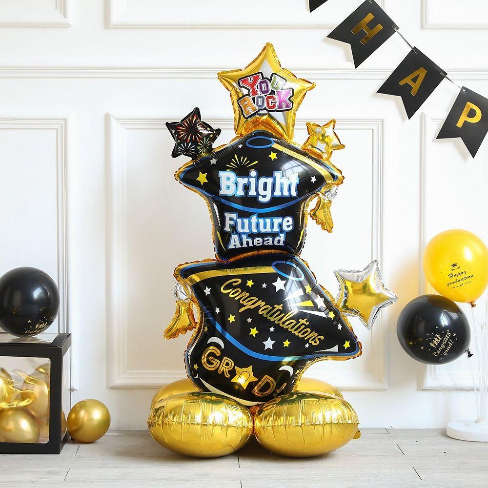 Large GRAD Foil Balloon Standing Graduate Letters Balloon Fuuny Graduation Balloon  Party