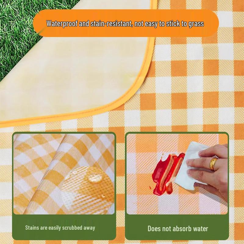 Thickened Waterproof Picnic Mat: Portable, Moisture-Proof, Foldable Outdoor Camping Ground Cloth.