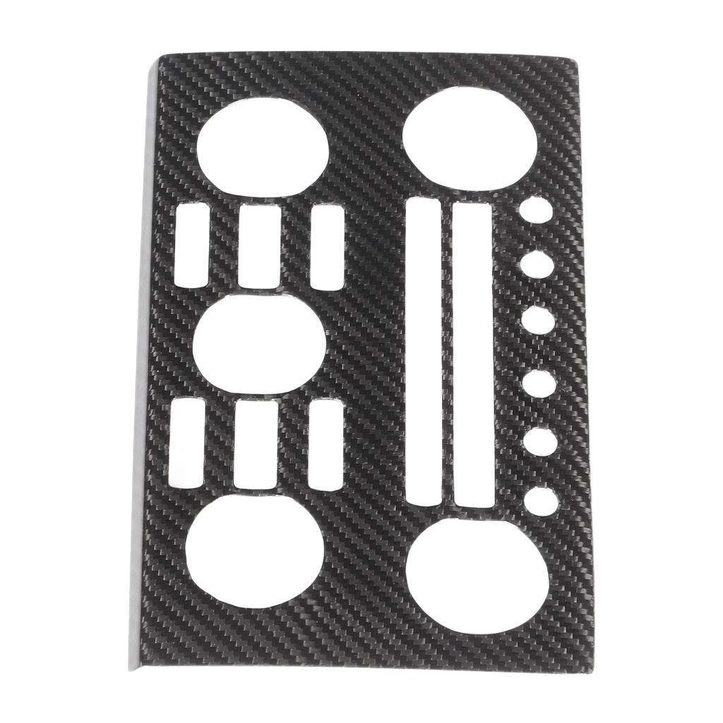 Carbon Fiber Central Control Air Conditioning Panel Sticker Cover Trim Replacement for Nissan GTR R35 2008‑2016