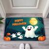 Ghost Castle Halloween Flannel Decorative Carpet, Anti-Slip and Comfortable Home Decoration for The Entrance Foyer