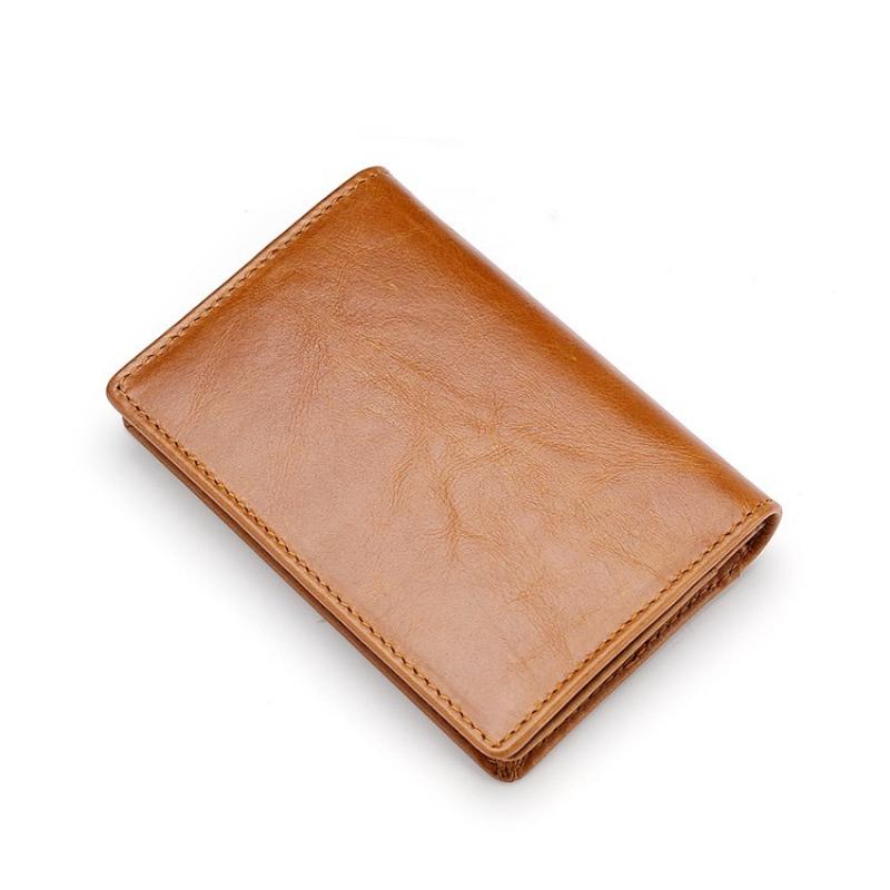 Stilvolle Einfachheit für Herren und Damen, Leder-Geldbörse, Ausweishülle, Visitenkartenetui, antimagnetische RFID-Diebstahlsicherung, kleine Geldbörse für Karten