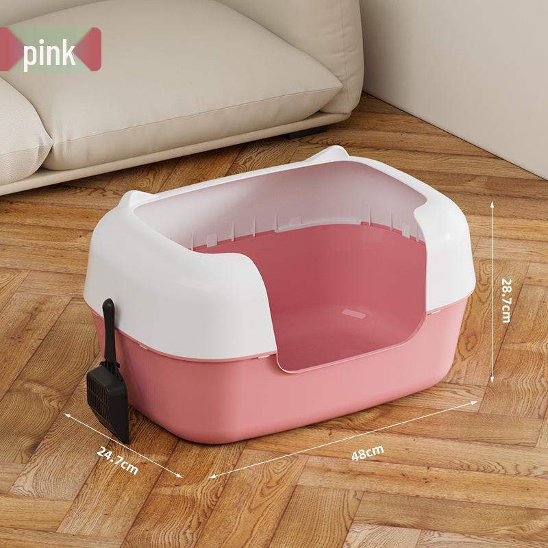 

Большой полузакрытый кошачий туалет с высоким ограждением и лопатой — конструкция, исключающая разбрызгивание, для легкой очистки Semi-enclosed Cat Litter Box