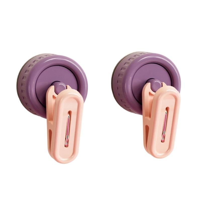 

2Pcs Plastic Swivels Wall Hook With Powerful Suction For Hanging Bath Towels Kitchen Accessories фіолетовий