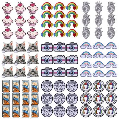 10 Pcs/lot Wholesale Embroidery Patch Iron On Patches For Clothing Patches On Clothes Jackets Decor Applique Sew Supplies