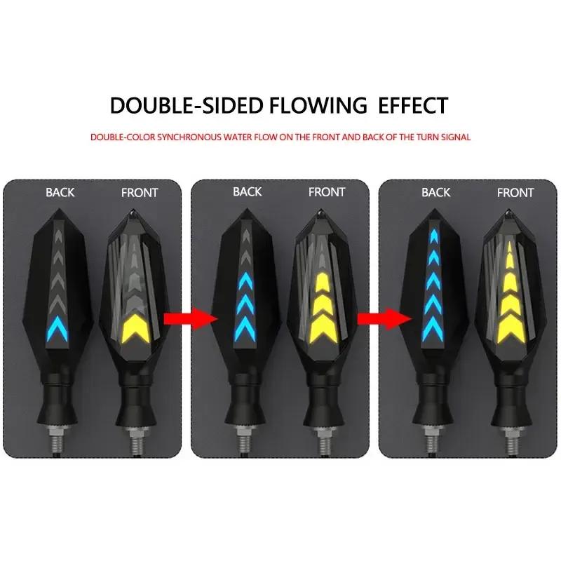 2x Universal DRL Led Daytime Running Lamp LED Motorcycle Turn Signal Light Flowing Flashing Indicator Blinker Moto Rear Light