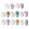 Flexible Silicone Mold Flower Vase Shaped Wax Candle Molds Scented Aromatherapy Making Mould Handmade Ornament Mould