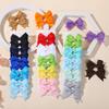 40pcs Solid Color Webbing Bow Hair Clip Children's Boutique Bangs Hair Clip Random 4 Sets of Hair Clips