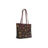 New COACH Zip Top Tote Recycled Eco Friendly Material Canvas With Leather Tote Handbag, Shoulder Bag Women's C7254-IMOSN