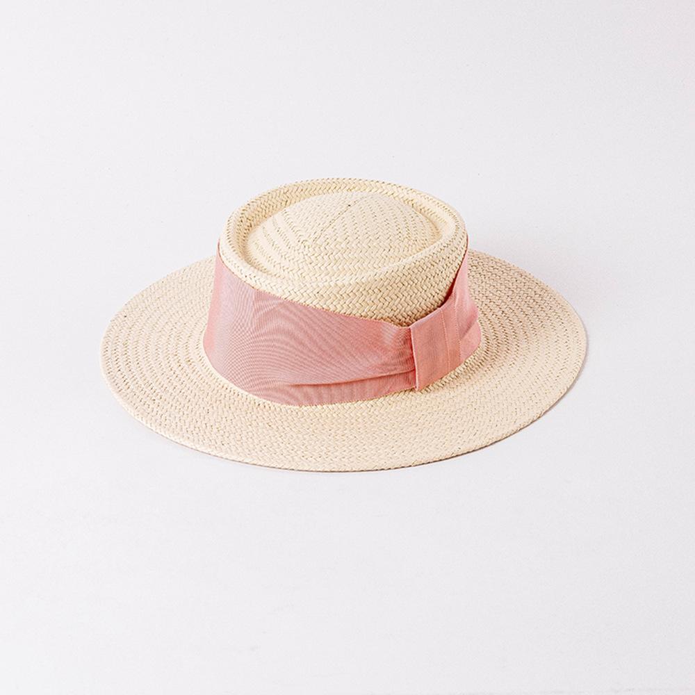 

Летняя бумажная шляпа ручной работы цвета травы с широкой лентой, классическая женская шляпа-федора, женская панамская джазовая шляпа head size 57cm