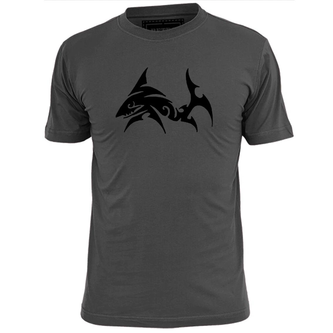Mens Tribal Shark T shirt Maori Tattoo Art 3XL