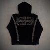 European and American Y2K retro trend personalized printed zipper hoodie