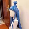 Ice Blue Full Head Wig Cosplay Dragon Prince Long Straight With Beauty Point