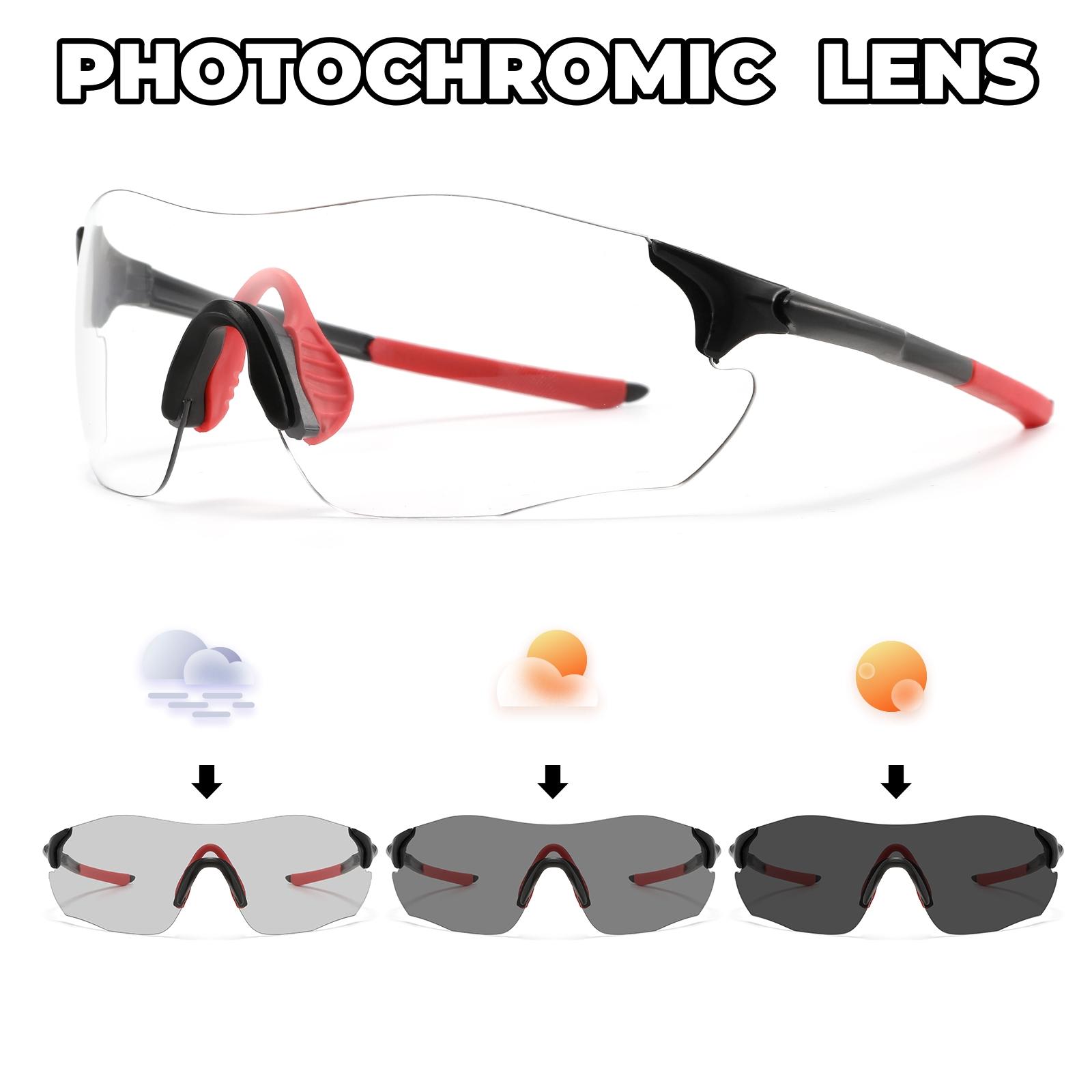 

Ultra-Light Photochromic Sports Sunglasses Seamless Frameless 23g Comfort for Cycling Mountain Travel UV400 Adventure Eyewear