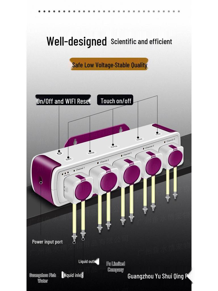 Smart Jebo Four-Head Silent Dosing Pump with Mobile Control - wfDOSER2.4 Compatible