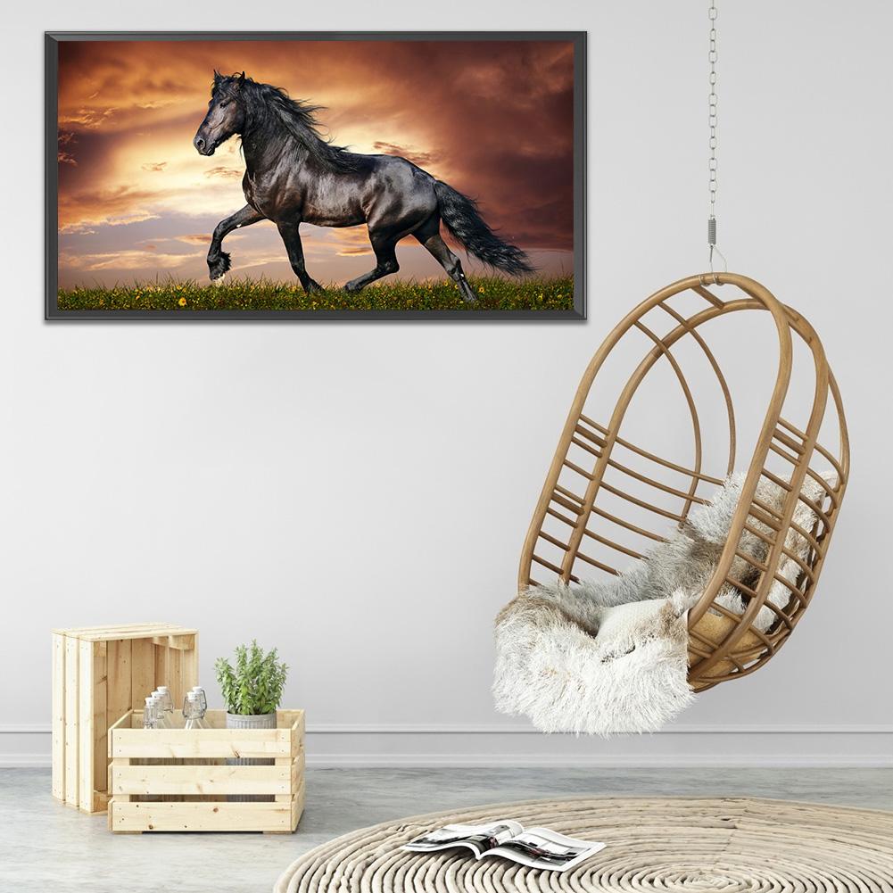 5D DIY Diamond Painting Kits Horse Galloping Full Round Drill Wall Decor Art Crafts Mosaic Rhinestone Picture Home Decoration Gi