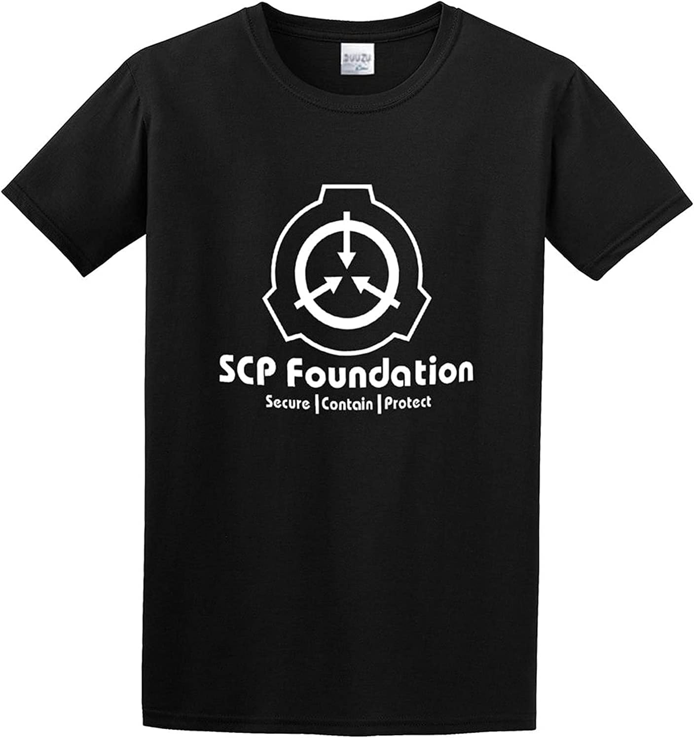SCP Foundation Secure Contain Protect Fan SCP Wiki Logo Inspired Men s Cotton Shirt Mens t Shirt XL чёрный
