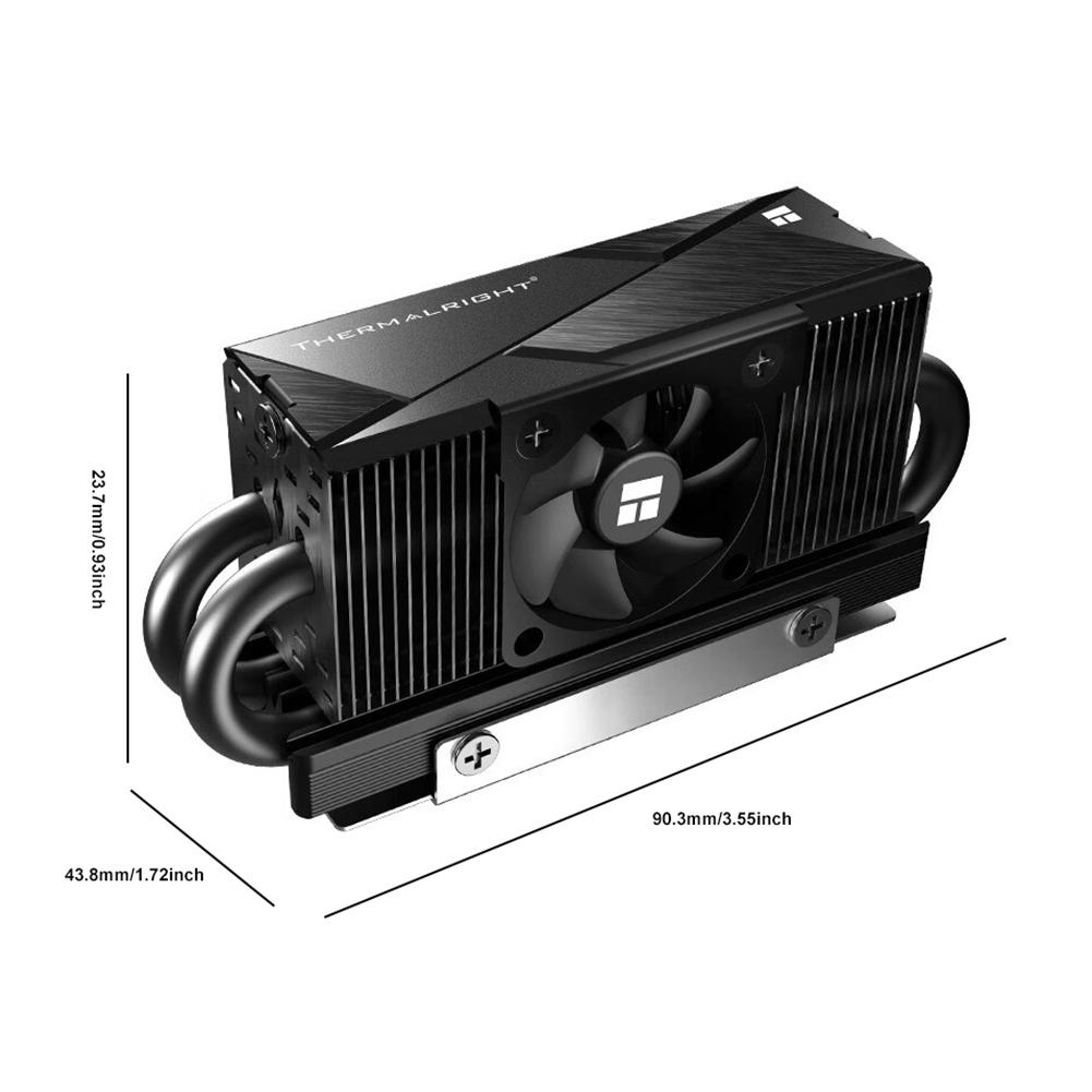 HR-10 2280 PRO Solid State Drive Cooler 4 Heat Pipe Vest For PCI-E5.0 M.2 SSD Cooling Heat Sink With Dual 3010 4PIN PWM Fan