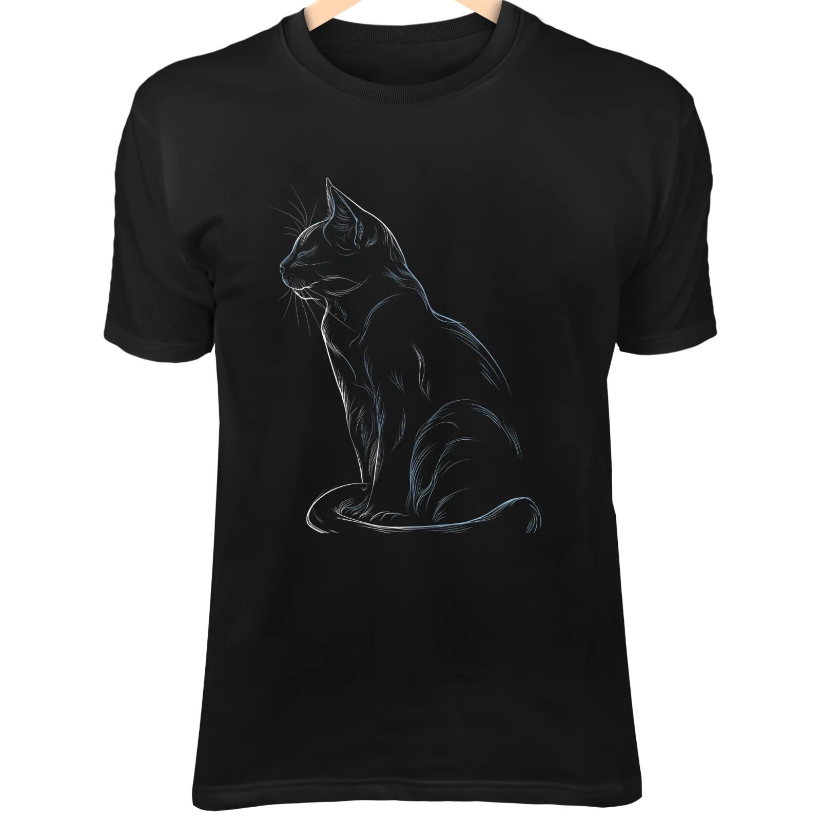 

Russian Blue Cat Line Art - Sleek Minimalist Cartoon with Calm Elegant Style 4XL