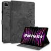 Case for iPad Pro 12.9 Inches (3/4/5/6 2018 2020 2021 2022) Dandelion Pattern Black Synthetic Leather Case