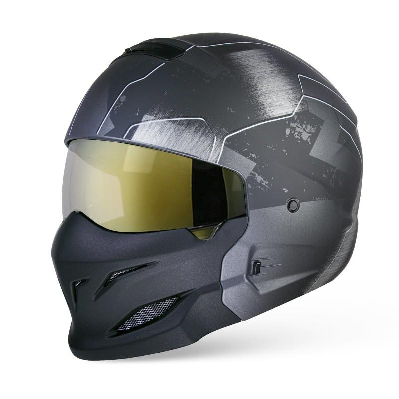 Vintage-Style Motorcycle Helmet With Bluetooth Support 3C Certified ABS Full Face Adults