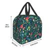 Floral And Parrot Birds Resuable Lunch Box Women Multifunction Thermal Cooler Food Insulated Lunch Bag Office Work Picnic Bags