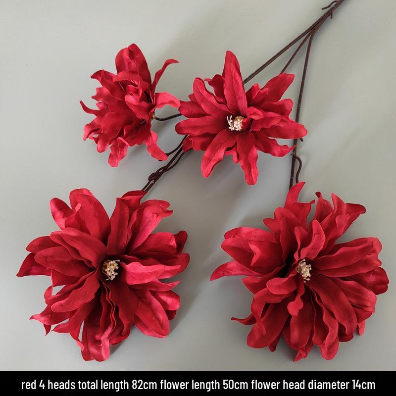 Shunran Dark Red Wine Artificial Wedding Flowers for Chinese Engagement Décor & Aisle Hanging Displays